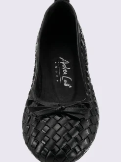Ballerines cuir de vache verni
