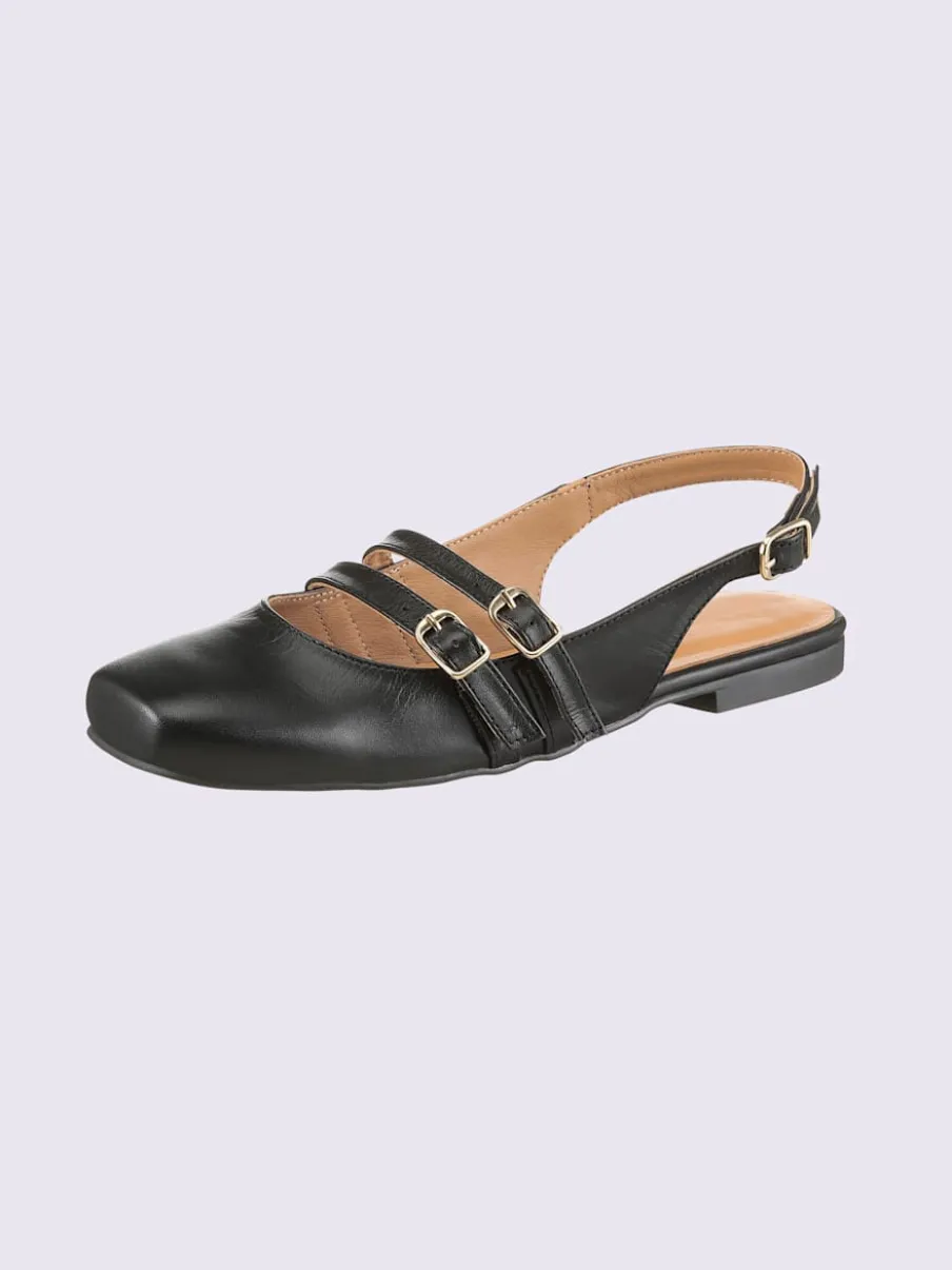 Ballerines ouvertes à l'arrière de fabrication espagnole