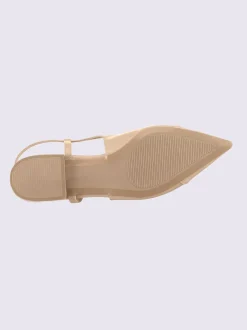 Ballerines ouvertes à l'arrière matière synthétique