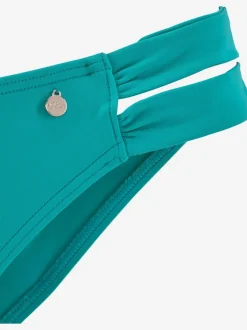 Bas de maillot de bain avec bandes latérales larges en microfibre douce