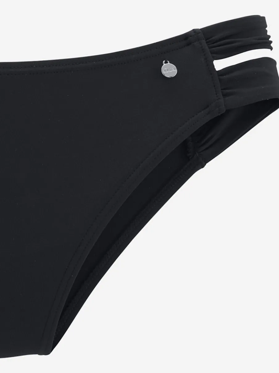 Bas de maillot de bain avec bandes latérales larges en microfibre douce