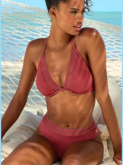Bas de maillot de bain avec bord découpé au laser et microfibre douce