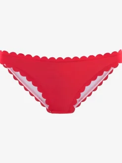 Bas de maillot de bain avec bords ondulés en microfibre douce