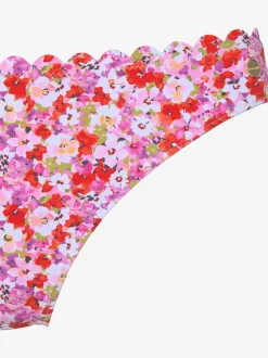 Bas de maillot de bain avec bords ondulés en microfibre douce