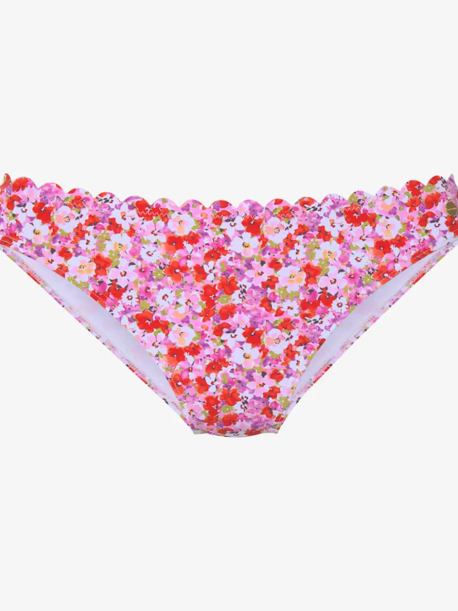 Bas de maillot de bain avec bords ondulés en microfibre douce