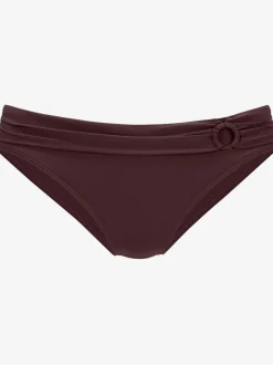 Bas de maillot de bain avec ceinture à revers et anneau imitation corne