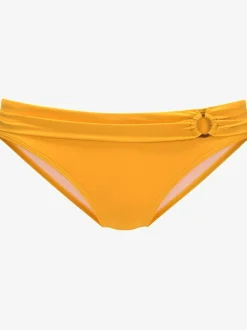 Bas de maillot de bain avec ceinture à revers et anneau imitation corne