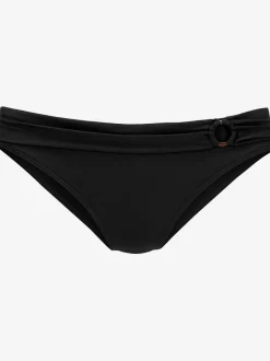 Bas de maillot de bain avec ceinture à revers et anneau imitation corne