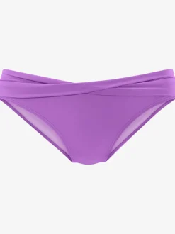 Bas de maillot de bain avec ceinture à revers en microfibre douce