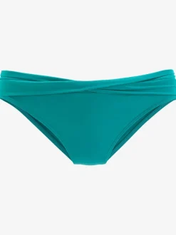 Bas de maillot de bain avec ceinture à revers en microfibre douce