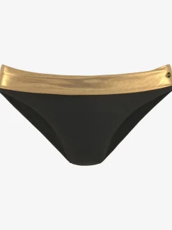 Bas de maillot de bain avec ceinture à revers brillante