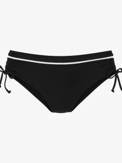 Bas de maillot de bain avec ceinture contrastée et détails froncés
