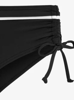 Bas de maillot de bain avec ceinture contrastée et détails froncés