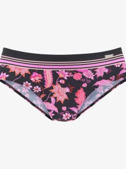 Bas de maillot de bain avec ceinture haute et imprimé floral