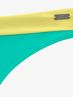 Bas de maillot de bain avec ceinture contrastée en microfibre douce
