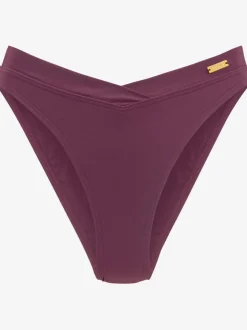 Bas de maillot de bain avec ceinture en V et échancrure haute