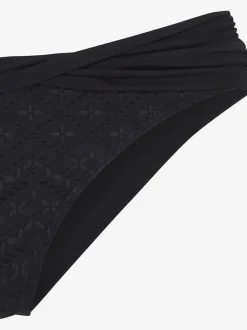 Bas de maillot de bain avec ceinture croisée et matière structurée
