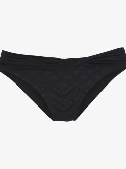 Bas de maillot de bain avec ceinture croisée et matière structurée