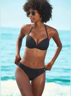 Bas de maillot de bain avec coupe classique et empiècements en polyamide recyclé