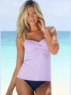 Bas de maillot de bain avec coupe classique et empiècements en polyamide recyclé
