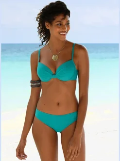 Bas de maillot de bain avec coupe classique et empiècements en polyamide recyclé