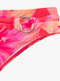 Bas de maillot de bain avec design floral et ceinture décorative
