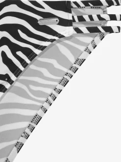 Bas de maillot de bain avec design zèbre et rubans latéraux