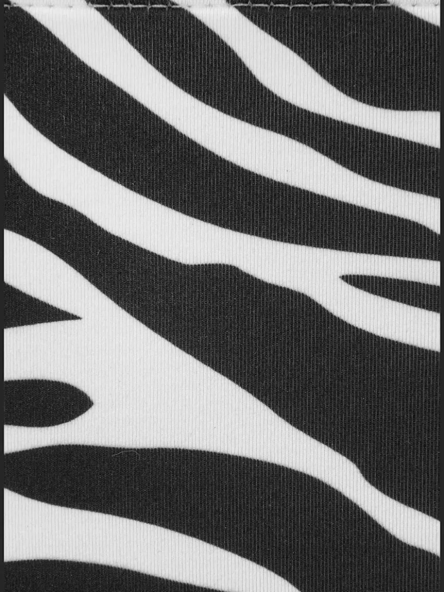 Bas de maillot de bain avec design zèbre et rubans latéraux