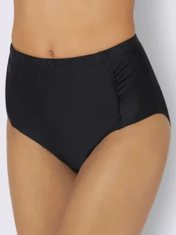 Bas de maillot de bain avec empiècements froncés et maille affinante