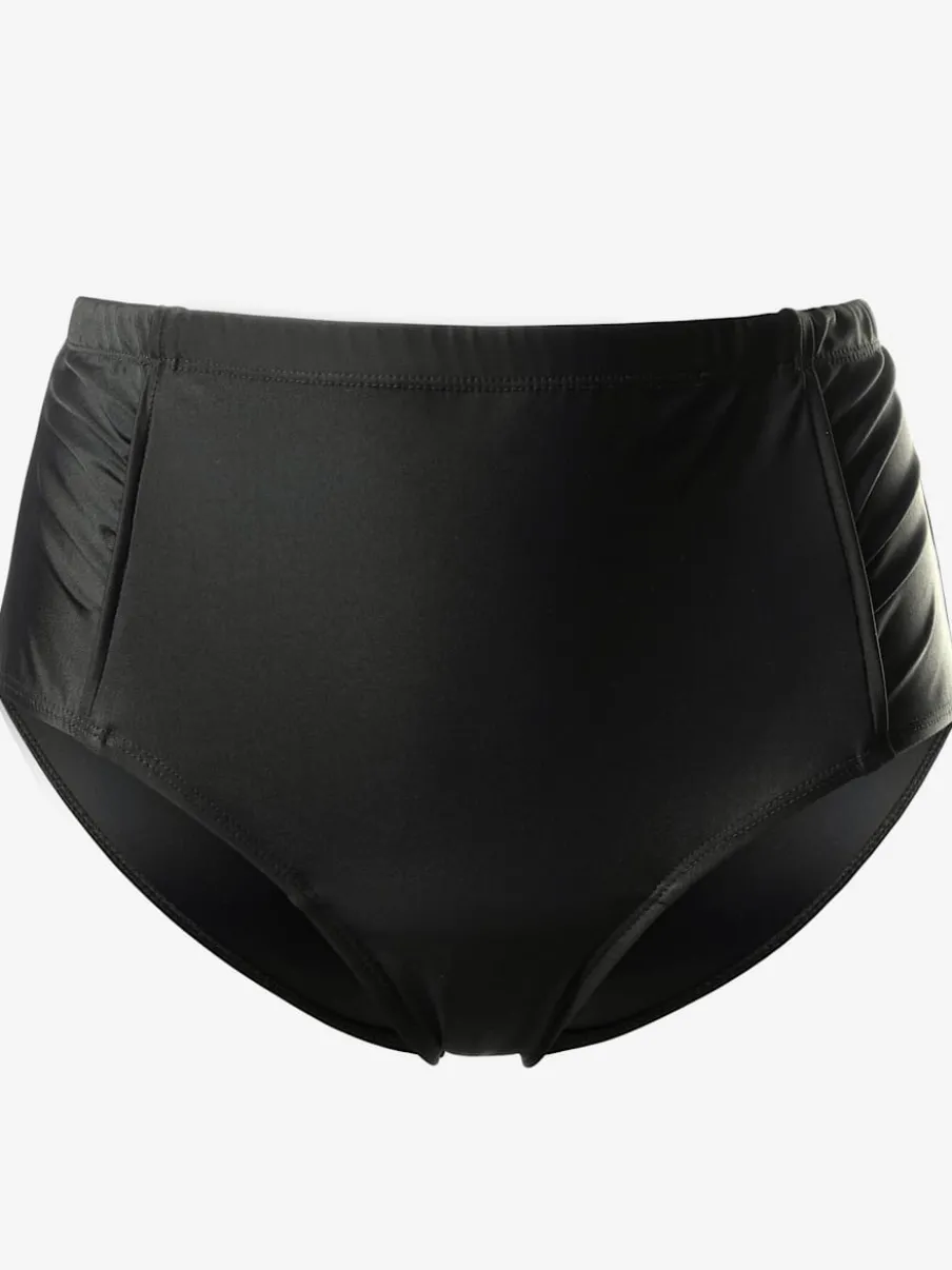 Bas de maillot de bain avec empiècements froncés et maille affinante