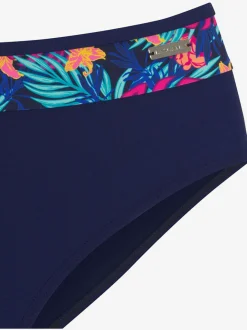 Bas de maillot de bain avec empiècements imprimés et coupe classique