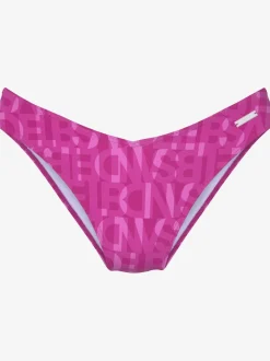 Bas de maillot de bain avec imprimé échancré et ceinture en V