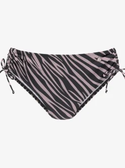Bas de maillot de bain avec imprimé animal et laçages sur les côtés