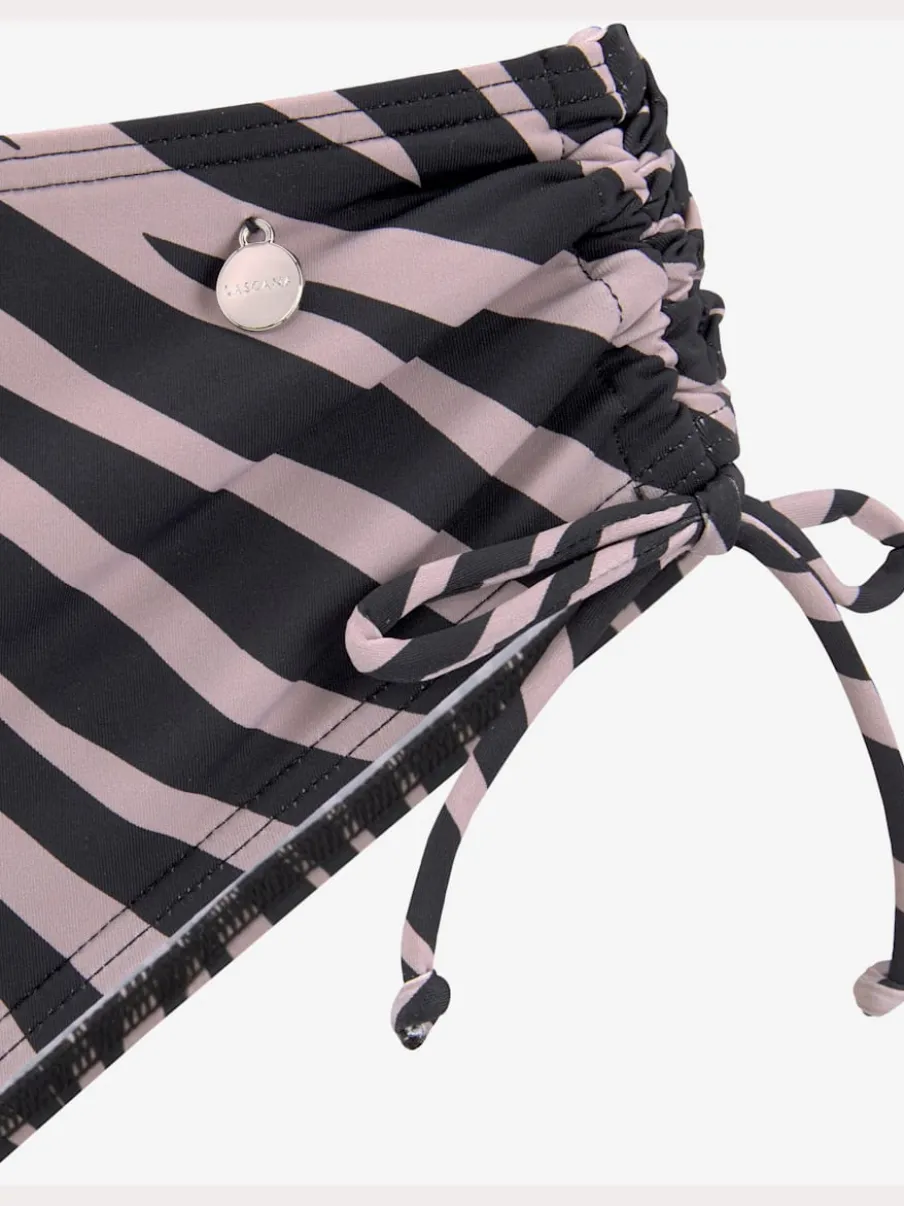 Bas de maillot de bain avec imprimé animal et laçages sur les côtés