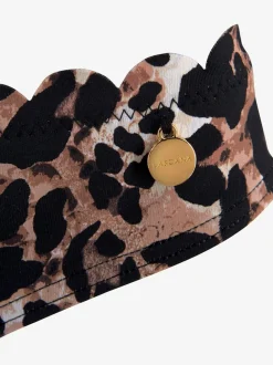 Bas de maillot de bain avec imprimé léopard et ceinture ondulée