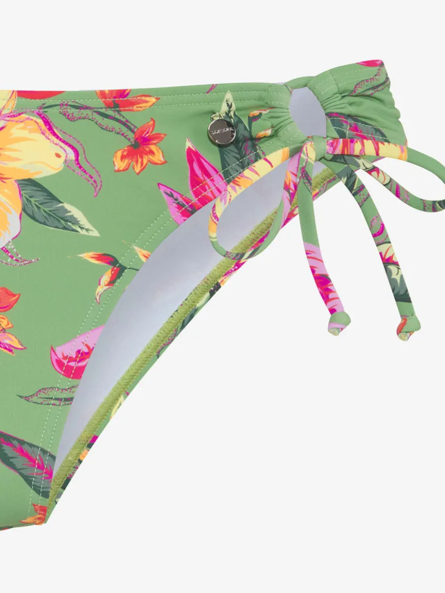 Bas de maillot de bain avec imprimé floral et liens à nouer
