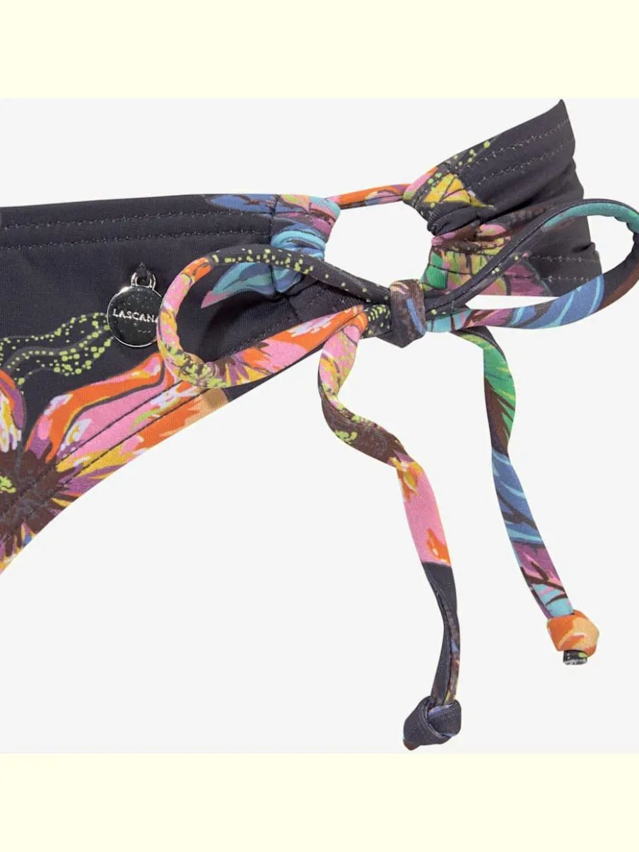 Bas de maillot de bain avec imprimé floral et liens à nouer
