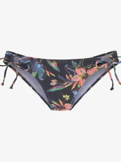 Bas de maillot de bain avec imprimé floral et liens à nouer