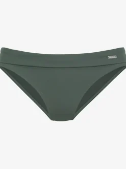 Bas de maillot de bain avec large ceinture à revers et microfibre douce