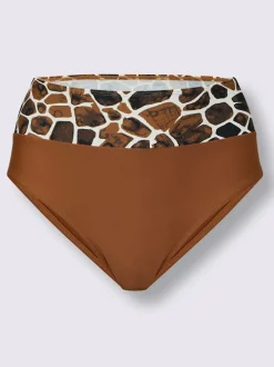 Bas de maillot de bain avec motif animal et large bordure