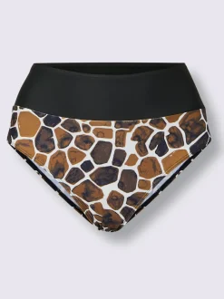 Bas de maillot de bain avec motif animal et large bordure