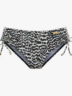 Bas de maillot de bain avec motifs graphiques et réglable sur les côtés