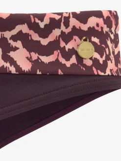 Bas de maillot de bain avec motif animal et ceinture à revers