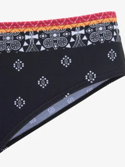 Bas de maillot de bain avec motifs graphiques et ceinture colorée