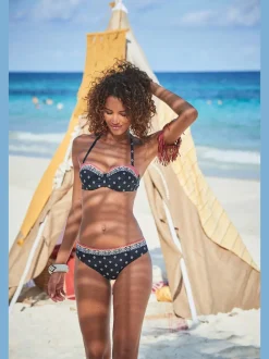Bas de maillot de bain avec motifs graphiques et ceinture colorée