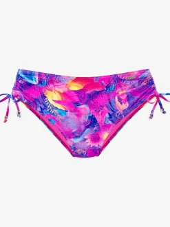 Bas de maillot de bain avec motifs floraux et réglable sur les côtés