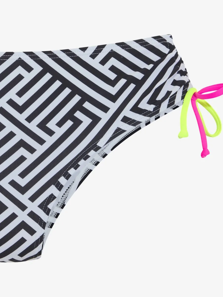 Bas de maillot de bain avec motif graphique et liens ajustables