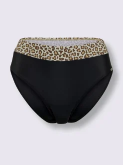 Bas de maillot de bain à ceinture en motif animal