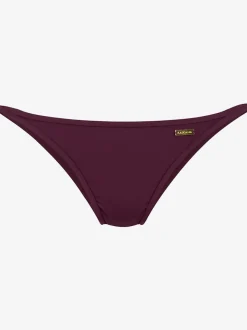 Bas de maillot de bain échancré avec couture latérale en microfibre douce