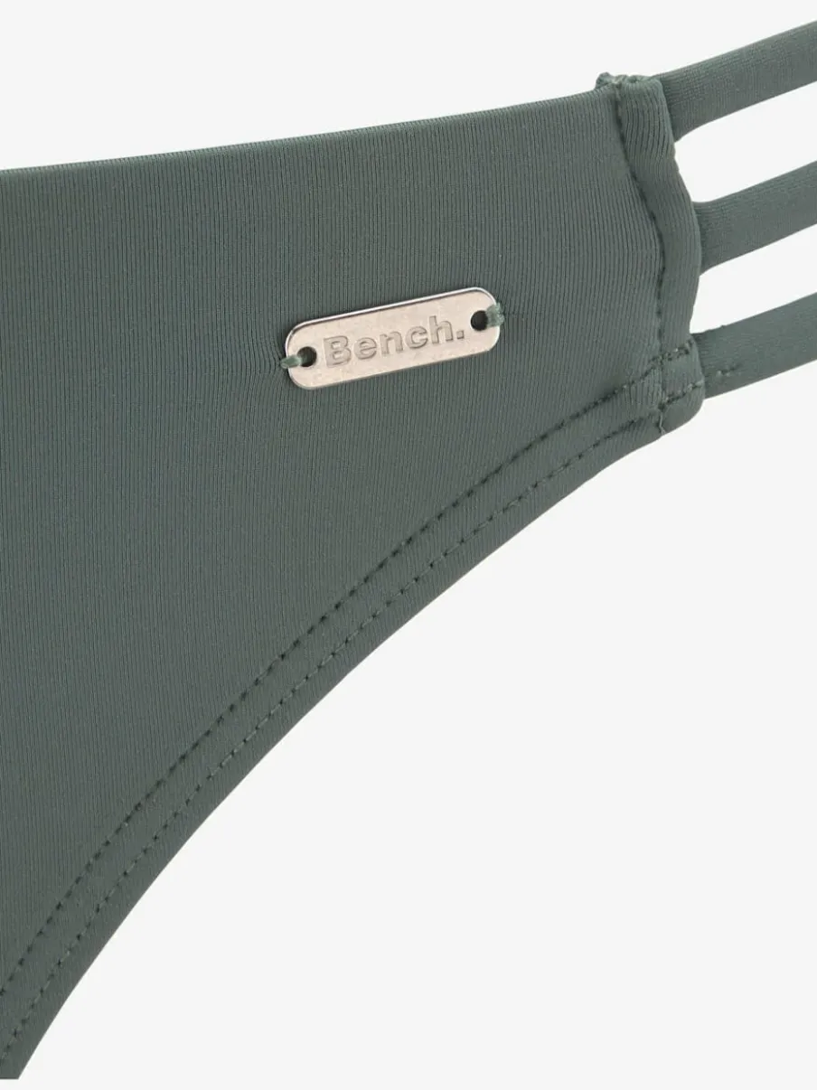 Bas de maillot de bain échancré avec détails en microfibre douce